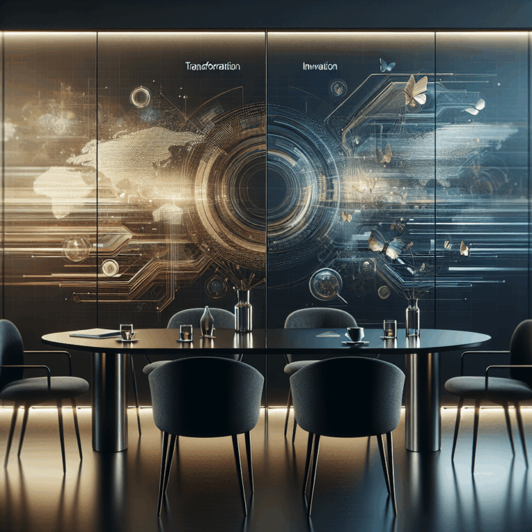 Espaço digital abstrato simbolizando tendências e inovação em plataformas de marketing.