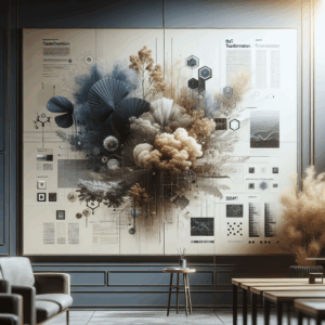 Ambiente digital minimalista representando evolução de dados e tecnologia em marketing