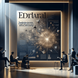 Painel de dados digital e gráfico de crescimento iluminados em ambiente minimalista