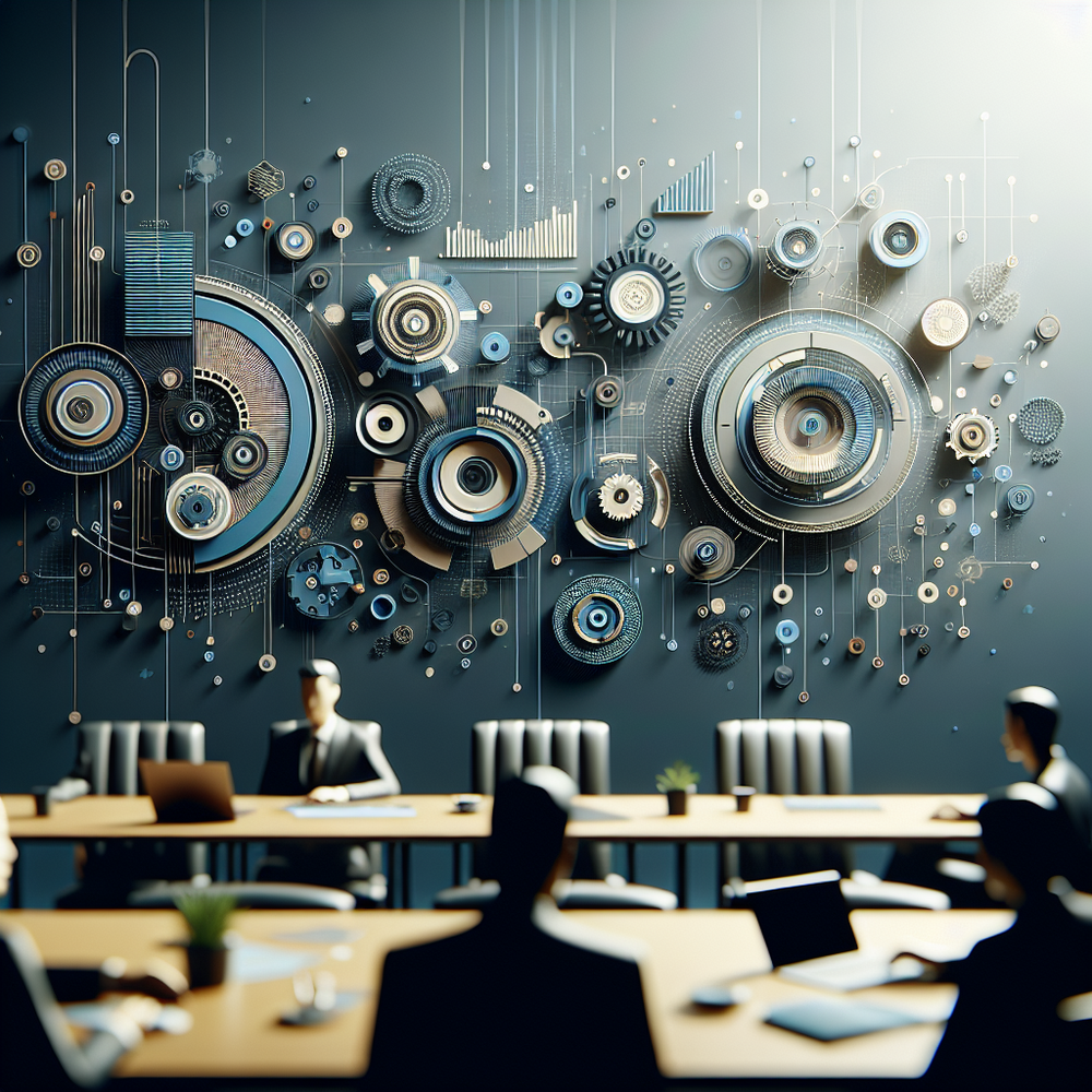 Representação visual de data centers em órbita, conectando tecnologia, AI e marketing