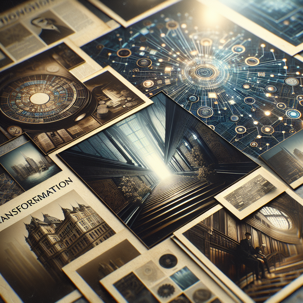 Gráfico abstrato mostrando crescimento de retenção e LTV com elementos de IA e dados em paleta azul e dourado