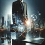 Painéis digitais abstratos representando dados e tendências de comportamento do consumidor