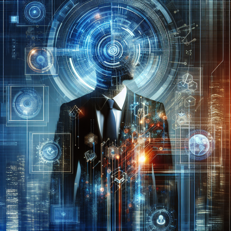 Painéis digitais abstratos conectados sugerindo estratégia de marketing